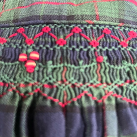 Vintage Angel Fish Velvet Collared Flannel Dress Girls Size Small - Picture 7 of 8